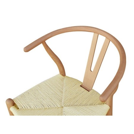 Silla WISH, madera de haya, natural, fibra trenzada
