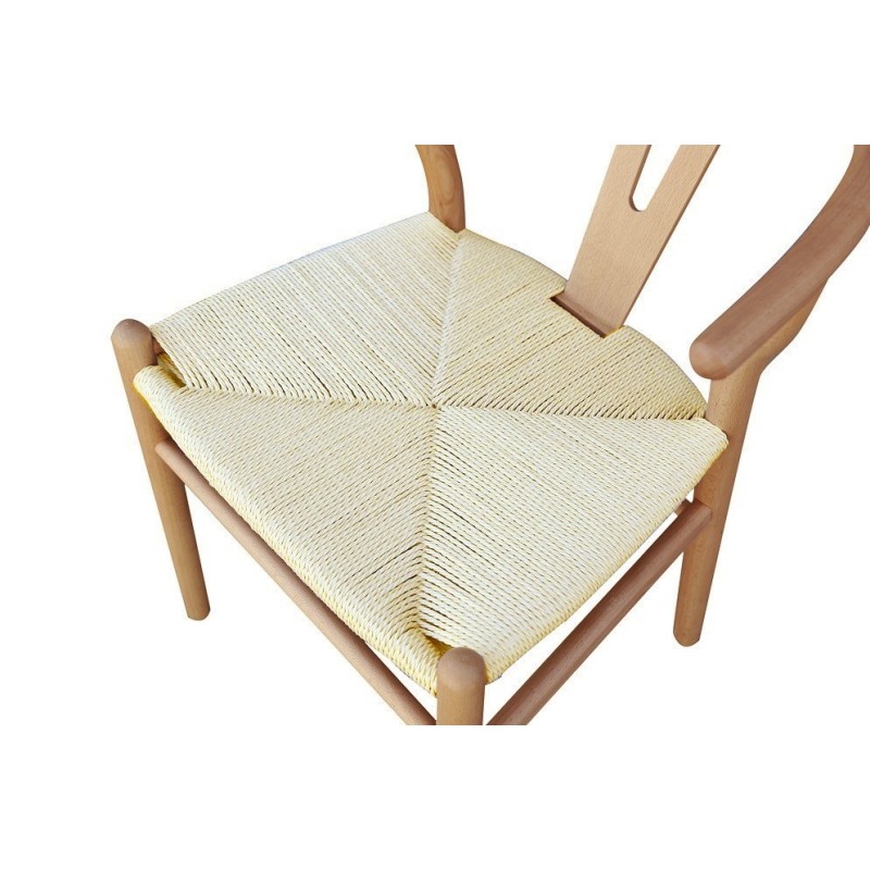 Silla WISH, madera de haya, natural, fibra trenzada