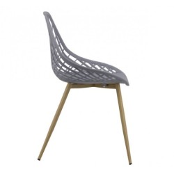 Silla REDING, metal, polipropileno gris 2