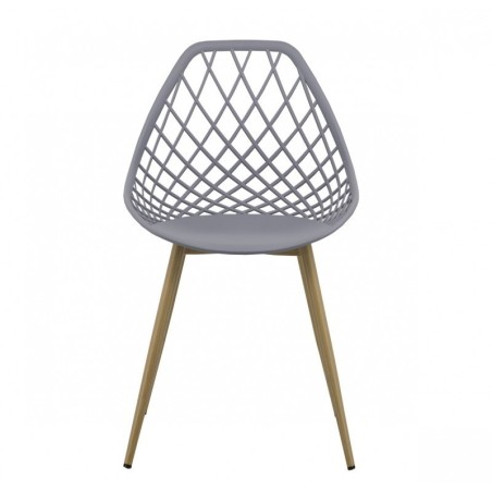 Silla REDING, metal, polipropileno gris