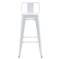 Taburete TOL R1 EK, apilable, acero, blanco 2
