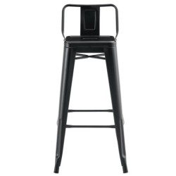 Taburete TOL R1 EK, apilable, acero, negro 2
