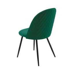 Silla MAGDA NEW, metal, tapizado velvet verde 2