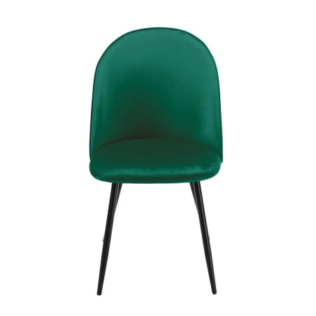Silla MAGDA NEW, metal, tapizado velvet verde
