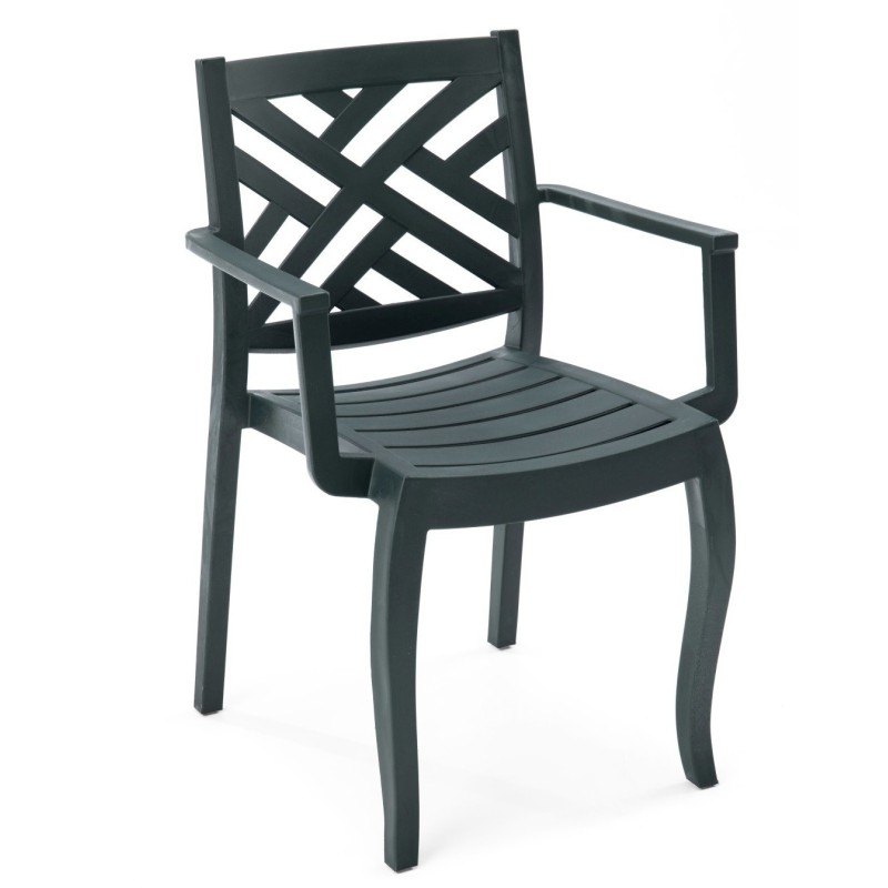 Sillón JACARANDA, apilable, polipropileno antracita