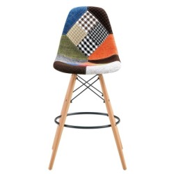 Taburete STAR PAT22, madera, tapizado patchwork 22 2
