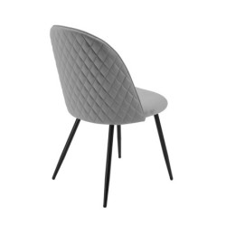 Silla MAGDA NEW, metal, tapizado velvet gris 2