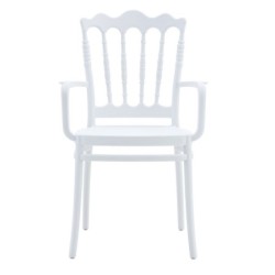 Sillón WEDDING, apilable, polipropileno blanco 2
