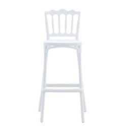 Taburete WEDDING, tratamiento anti UV, polipropileno blanco 2