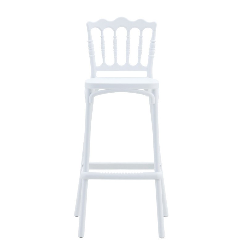 Taburete WEDDING, tratamiento anti UV, polipropileno blanco