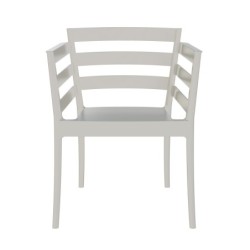 Sillón SALERNO, apilable, polipropileno gris pálido 2