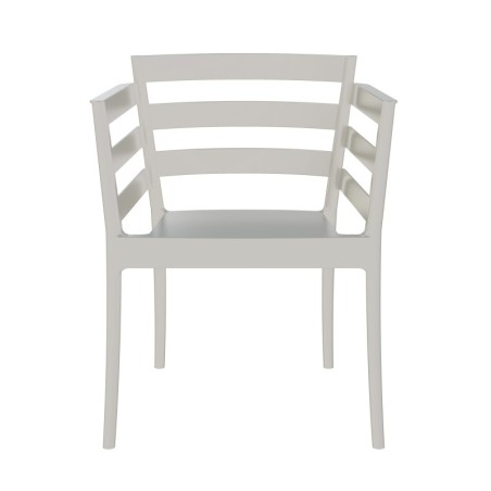 Sillón SALERNO, apilable, polipropileno gris pálido