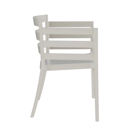 Sillón SALERNO, apilable, polipropileno gris pálido