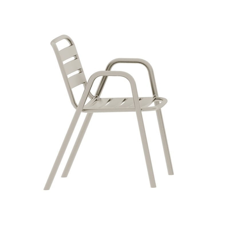 Sillón TROPICANA, apilable, polipropileno gris pálido