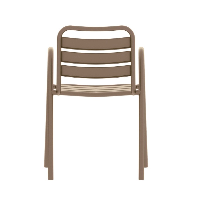 Sillón TROPICANA, apilable, polipropileno marrón light