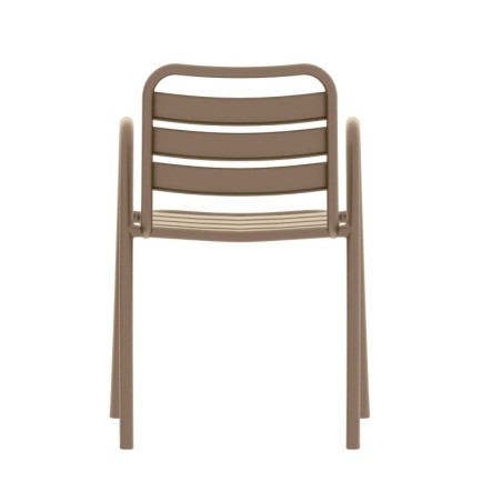 Sillón TROPICANA, apilable, polipropileno marrón light