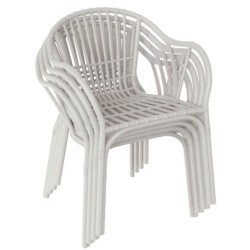 Sillón AMALFI, apilable, polipropileno gris pálido 2