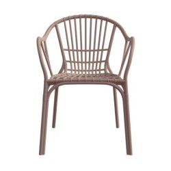Sillón AMALFI, apilable, polipropileno marrón light 2
