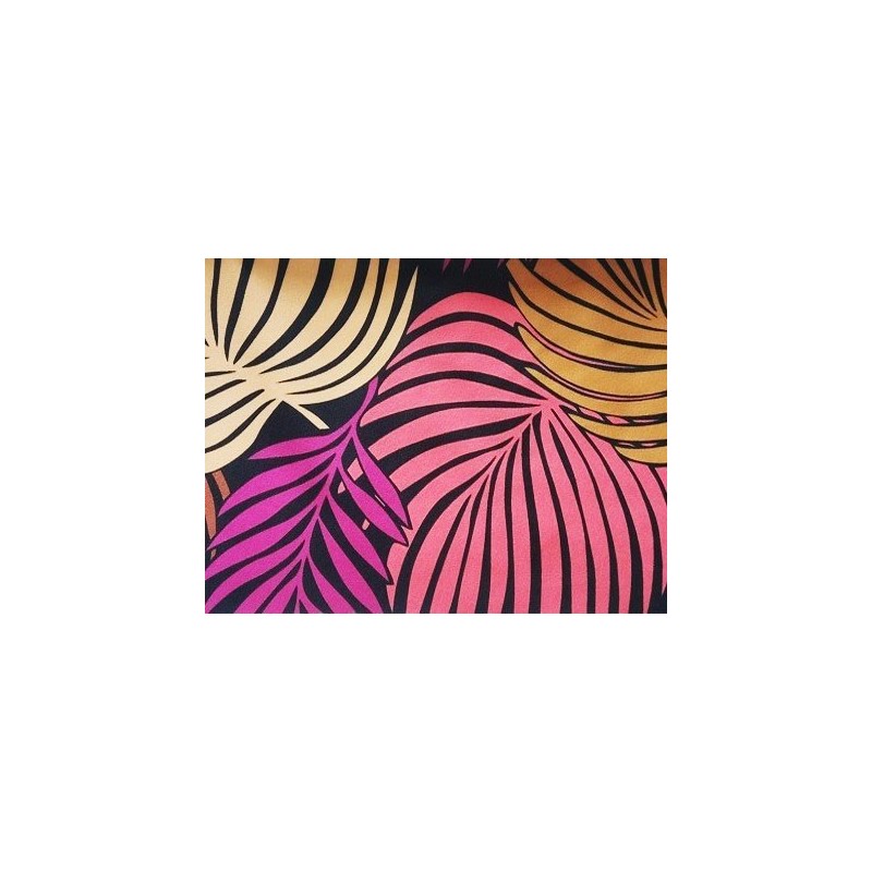 Taburete HORUS NEW, metal, tapizado velvet amarillo con trasera floral a juego