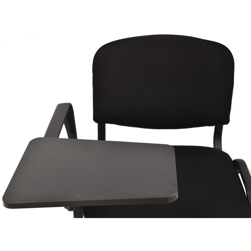 Silla NIZA NEW AM, brazo pala a derecha, chasis negro, tejido negro