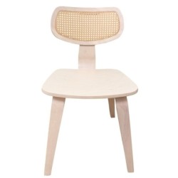 Silla CORBEL, contrachapado de madera de hevea, rejilla, acabado natural 2