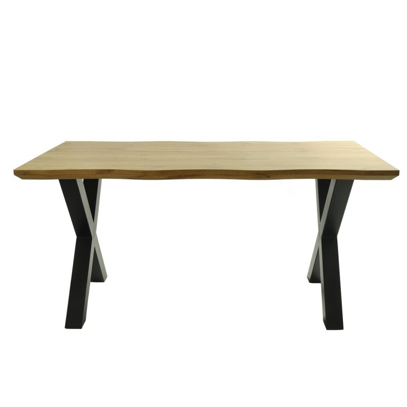 Mesa LERMA 160, metal, negro, tapa DM bilaminado 160 x 90 cms