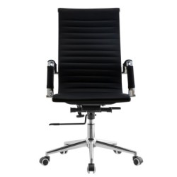 Sillón de oficina OLIVER, alto, gas, basculante profundo, similpiel negra 2