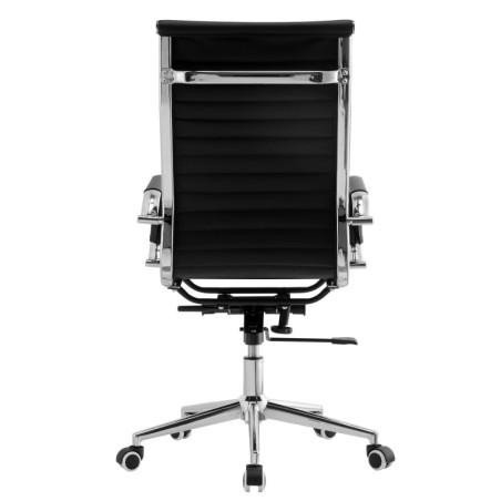 Sillón de oficina OLIVER, alto, gas, basculante profundo, similpiel negra