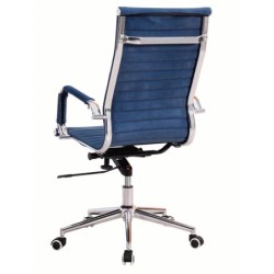 Sillón de oficina OLIVER, alto, gas, basculante profundo, tejido azul 19 2