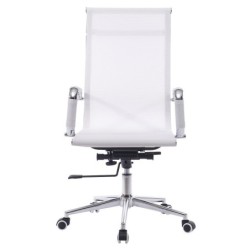 Sillón de oficina IGOR, alto, gas, basculante profundo, malla blanca 2
