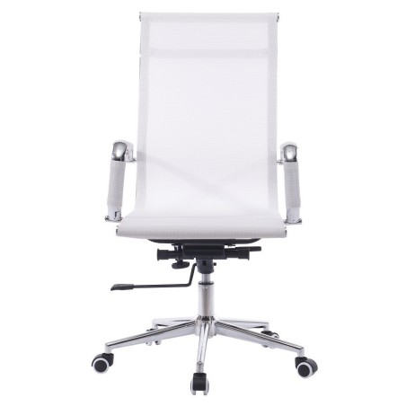Sillón de oficina IGOR, alto, gas, basculante profundo, malla blanca