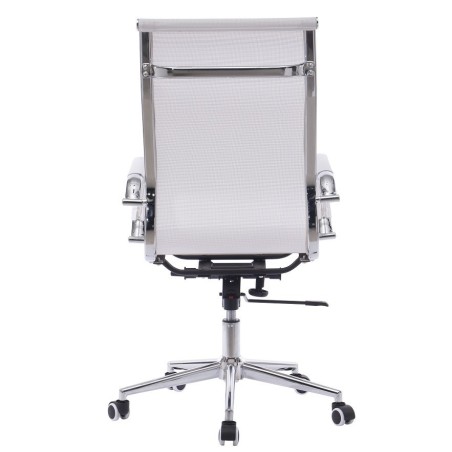 Sillón de oficina IGOR, alto, gas, basculante profundo, malla blanca