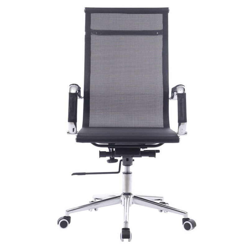 Sillón de oficina IGOR, alto, gas, basculante profundo, malla negra