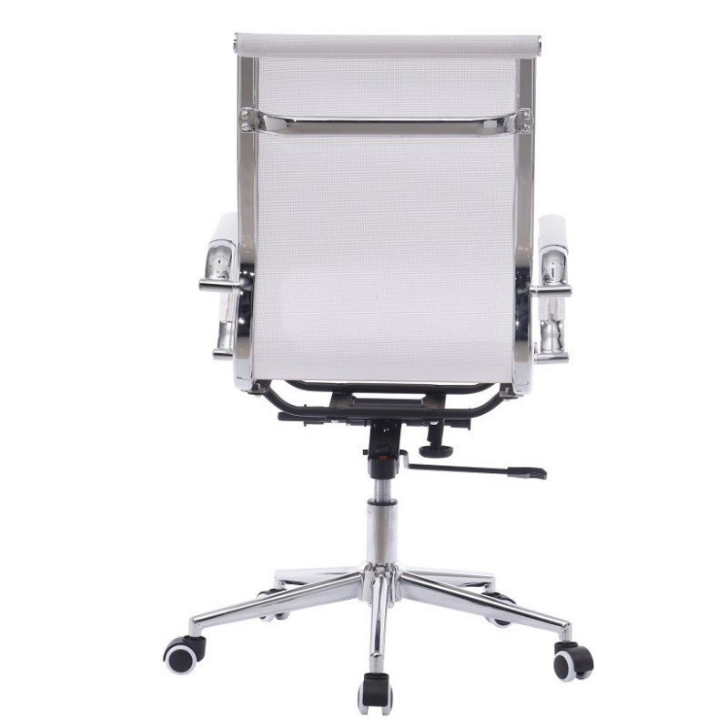 Sillón de oficina IGOR, giratorio, gas, basculante profundo, malla blanca