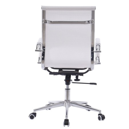 Sillón de oficina IGOR, giratorio, gas, basculante profundo, malla blanca