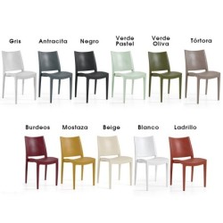 Silla BEYBE, apilable,  polipropileno blanco* 2
