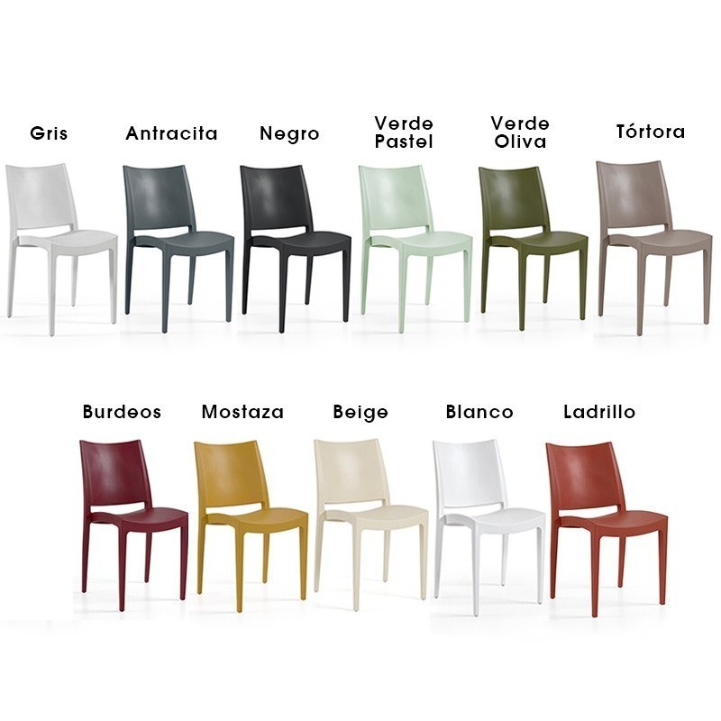 Silla BEYBE, apilable,  polipropileno blanco*