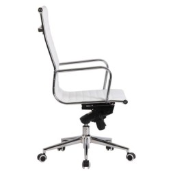 Sillón de oficina ROTERDAM, alto, similpiel blanca 2