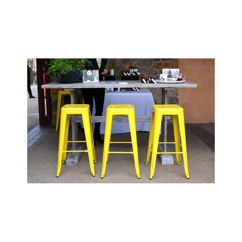 Taburete TOL EK LIMITED, acero, amarillo