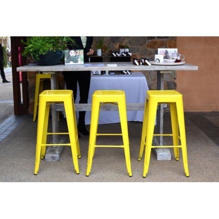 Taburete TOL EK LIMITED, acero, amarillo
