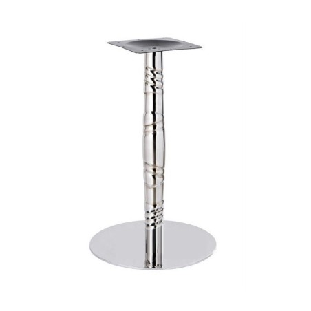 Mesa LUXOR, acero inox., tapa de 70 cms. Color a elegir.