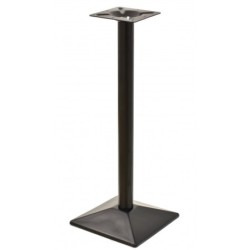 Mesa SOHO, alta, negra, base de 110 cms y tapa de 60x60 cms. Color a elegir.