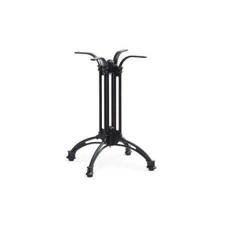 Mesa EIFFEL NEW, aluminio, 4 pies, negra, base de 70 cms y tapa 70 cms. Color a elegir.