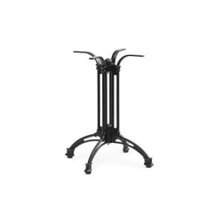 Mesa EIFFEL NEW, aluminio, 4 pies, negra, base de 70 cms y tapa 70 x 70 cms. Color a elegir.