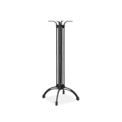 Mesa EIFFEL NEW, alta, aluminio, 4 pies, negra, base de 108 cms y tapa 60 cms. Color a elegir.