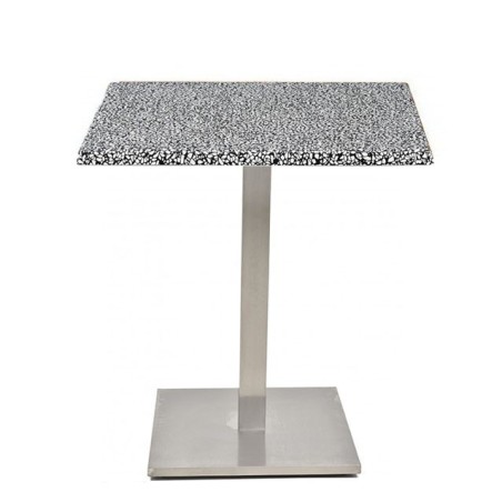 Mesa IPANEMA, acero inoxidable, base de 72 cms y tapa 80 x 80 cms. Color a elegir.