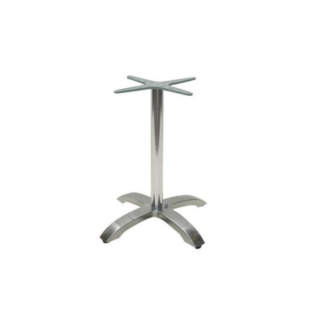 Mesa MILAN, aluminio, 4 radios, base de 72 cms y tapa 70 x 70 cms. Color a elegir.