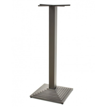 Mesa ELBA, alta, negra, base de 110 cms y tapa de 70 x 70 cms. Color a elegir.