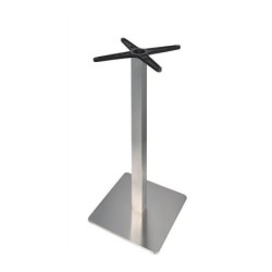Mesa RHIN, alta, acero inoxidable, base de 110 cms y tapa 60 cms. Color a elegir.
