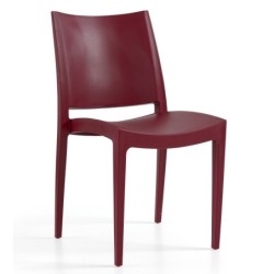 Silla BEYBE, apilable,  polipropileno burdeos 2